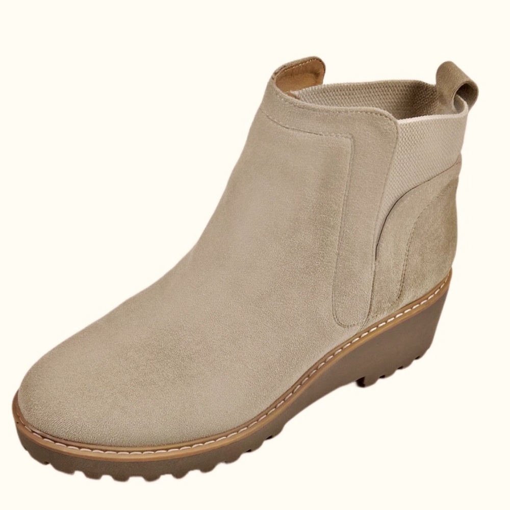 Dolce Vita Womens Wrangler Tan Suede Ankle Boots Size 8.5